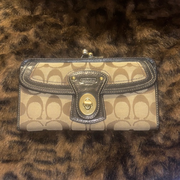 Coach Handbags - Coach legacy Signature Brown and Tan Wallet